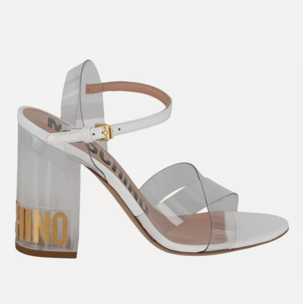 Moschino Women's Clear Heeled Sandals - Picture 2 of 5